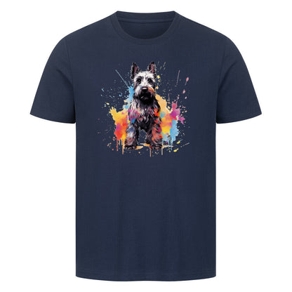 Premium T-Shirt "Scottish Terrier Paint" French Navy – hunde-shirt.de