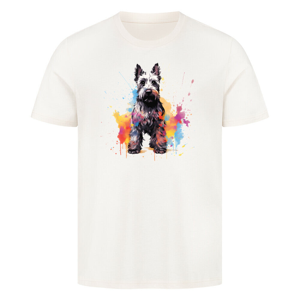 Premium T-Shirt "Scottish Terrier Paint" Natural Raw – hunde-shirt.de
