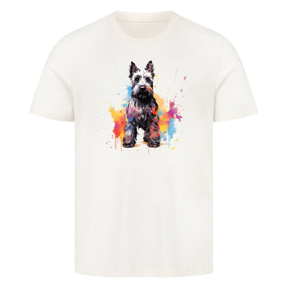 Premium T-Shirt "Scottish Terrier Paint" Natural Raw – hunde-shirt.de