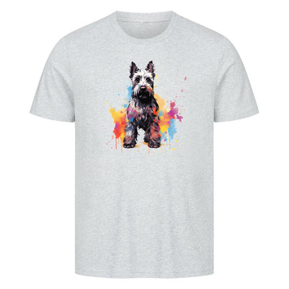 Premium T-Shirt "Scottish Terrier Paint" Heather Grey – hunde-shirt.de