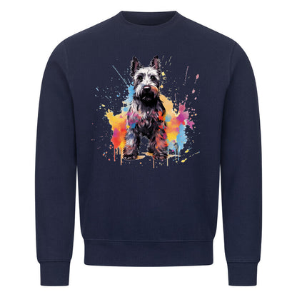 Premium Sweatshirt "Scottish Terrier Paint" Navy Blue – hunde-shirt.de