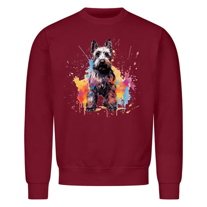 Premium Sweatshirt "Scottish Terrier Paint" Burgunder – hunde-shirt.de