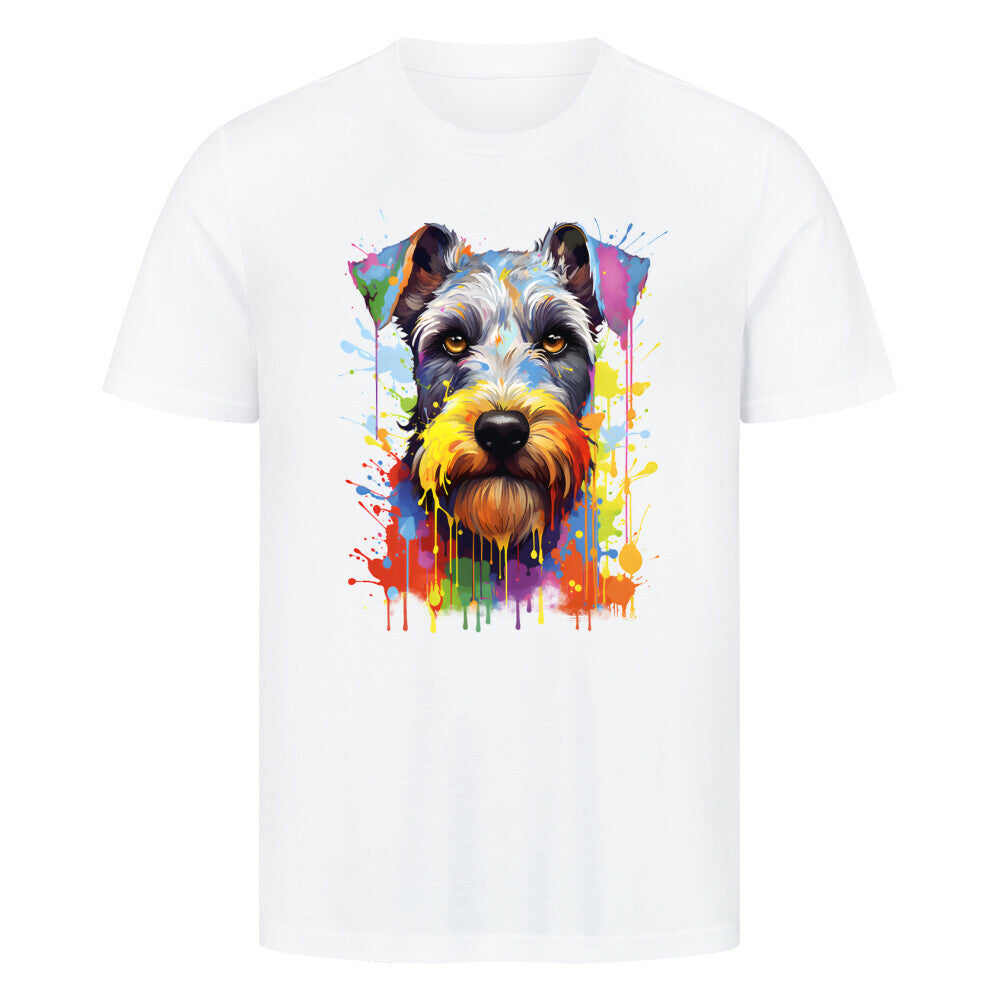Premium T-Shirt "Schnauzer Splash" Weiß – hunde-shirt.de