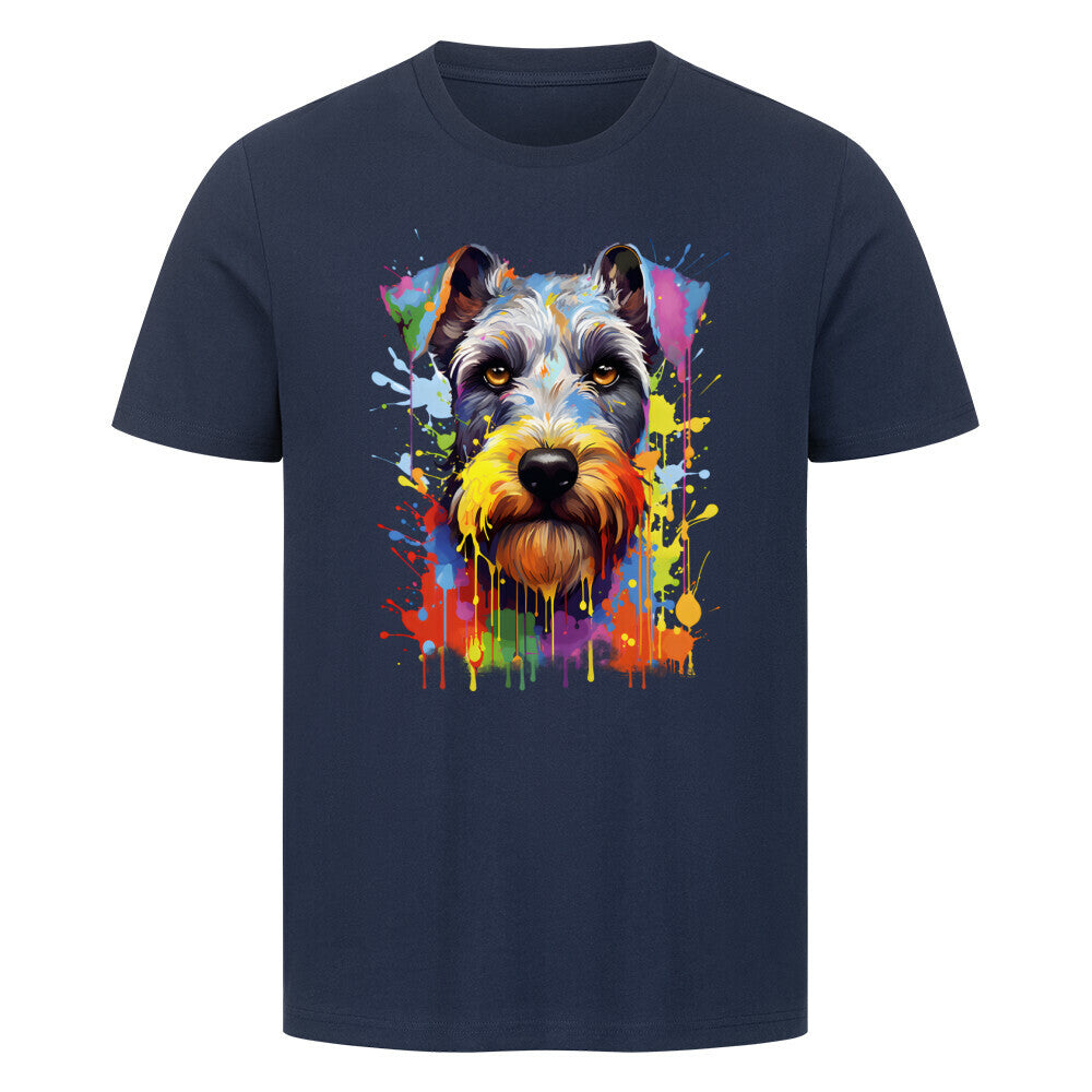 Premium T-Shirt "Schnauzer Splash" French Navy – hunde-shirt.de