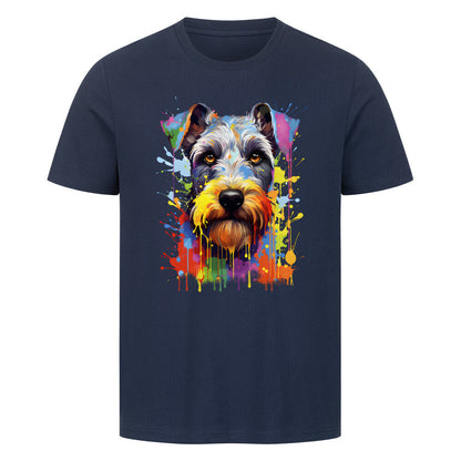 Premium T-Shirt "Schnauzer Splash" French Navy – hunde-shirt.de