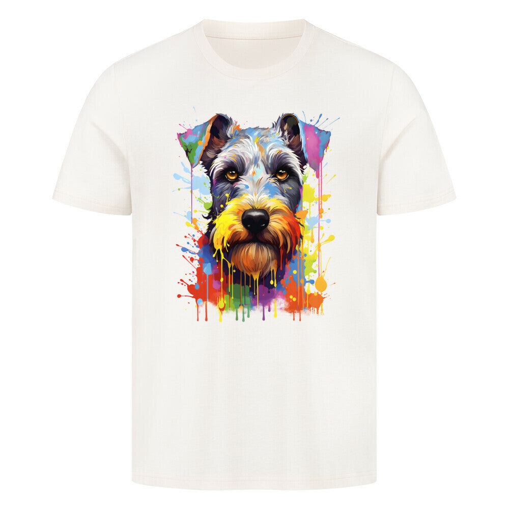 Premium T-Shirt "Schnauzer Splash" Natural Raw – hunde-shirt.de