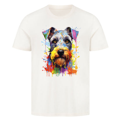 Premium T-Shirt "Schnauzer Splash" Natural Raw – hunde-shirt.de