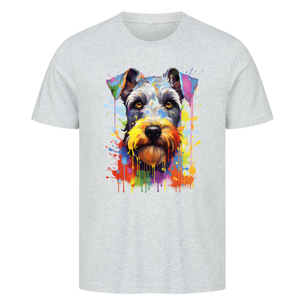 Premium T-Shirt "Schnauzer Splash" Heather Grey – hunde-shirt.de