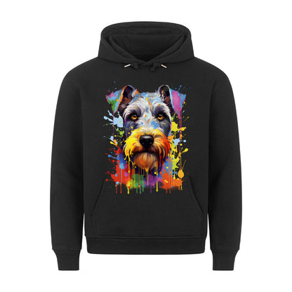 Premium Hoodie "Schnauzer Splash" Schwarz – hunde-shirt.de