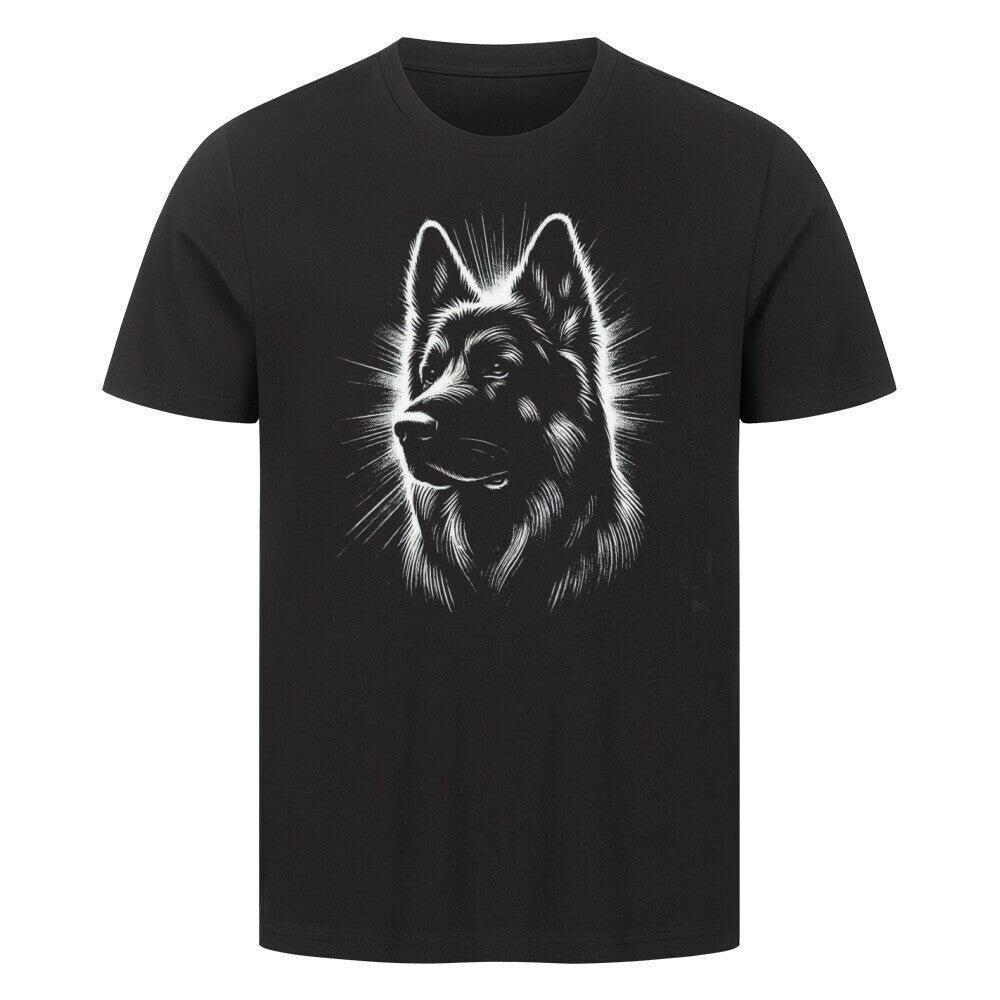Premium T-Shirt "Schäferhund Shine" Schwarz – hunde-shirt.de