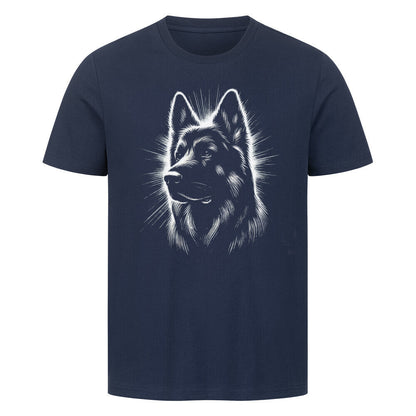 Premium T-Shirt "Schäferhund Shine" French Navy – hunde-shirt.de