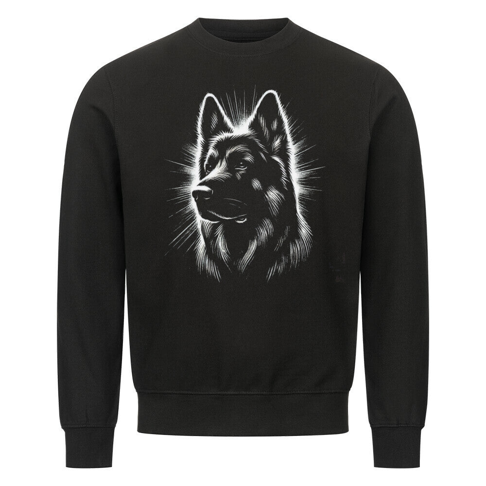Premium Sweatshirt "Schäferhund Shine" Schwarz – hunde-shirt.de