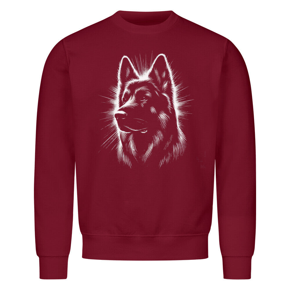 Premium Sweatshirt "Schäferhund Shine" Burgunder – hunde-shirt.de