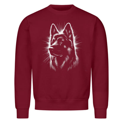 Premium Sweatshirt "Schäferhund Shine" Burgunder – hunde-shirt.de
