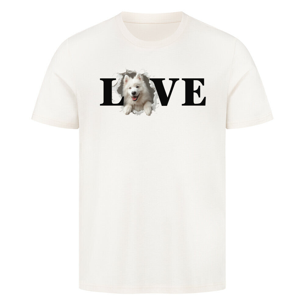 Premium T-Shirt "Samoyed LOVE" Natural Raw – hunde-shirt.de