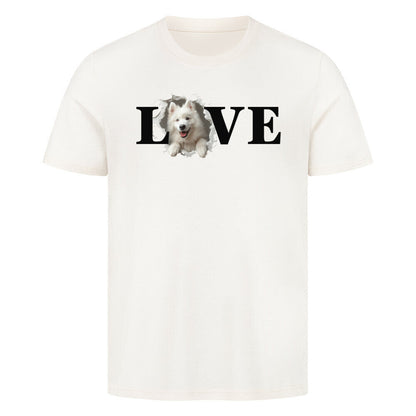 Premium T-Shirt "Samoyed LOVE" Natural Raw – hunde-shirt.de