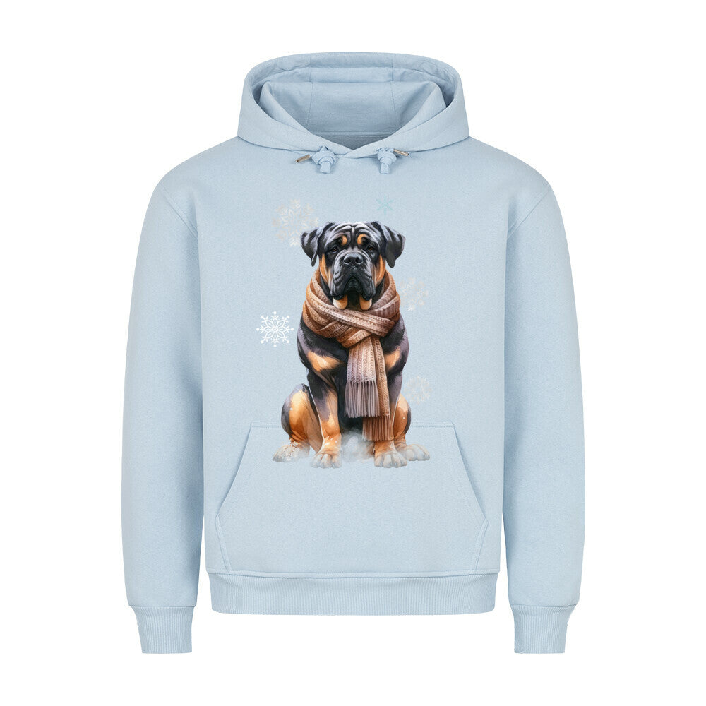 Premium Hoodie "Rottweiler Winter" Babyblau – hunde-shirt.de