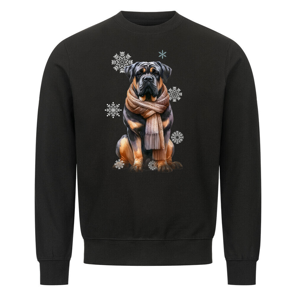 Premium Sweatshirt "Rottweiler Winter" Schwarz – hunde-shirt.de