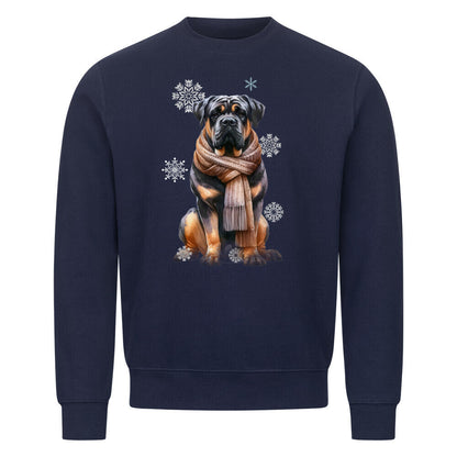 Premium Sweatshirt "Rottweiler Winter" Navy Blue – hunde-shirt.de