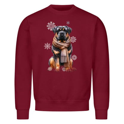 Premium Sweatshirt "Rottweiler Winter" Burgunder – hunde-shirt.de