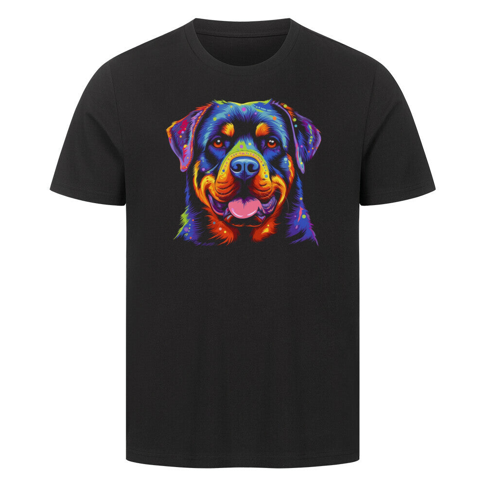 Premium T-Shirt "Rottweiler Paint" Schwarz – hunde-shirt.de