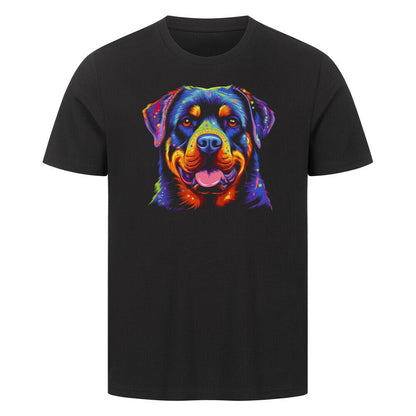 Premium T-Shirt "Rottweiler Paint" Schwarz – hunde-shirt.de