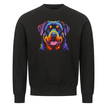 Premium Sweatshirt "Rottweiler Paint" Schwarz – hunde-shirt.de