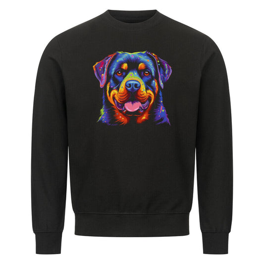 Premium Sweatshirt "Rottweiler Paint" Schwarz – hunde-shirt.de