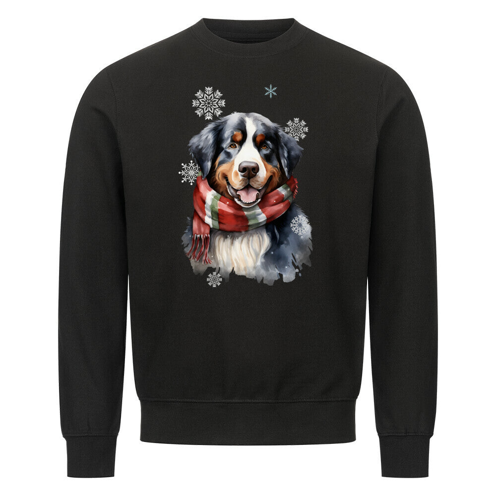 Premium Sweatshirt "Berner Sennenhund Winter" Schwarz – hunde-shirt.de