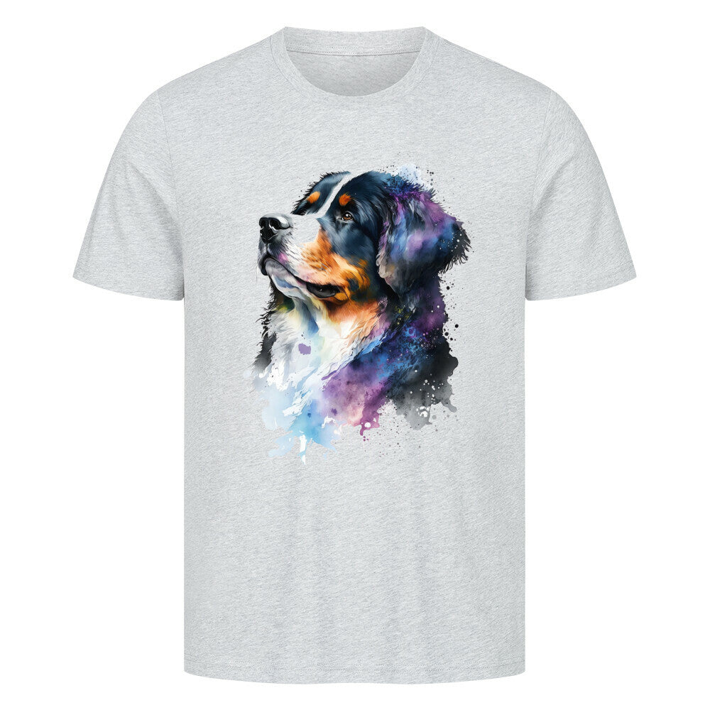 Premium T-Shirt "Berner Sennenhund Paint" Heather Grey – hunde-shirt.de