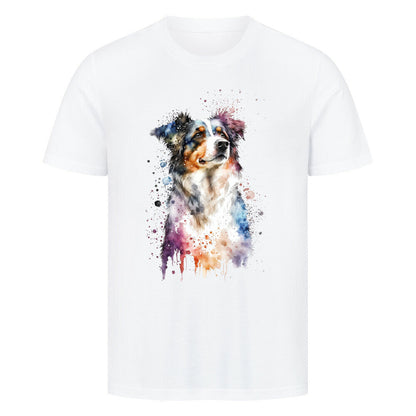 Premium T-Shirt "Sheltie Paint" Weiß – hunde-shirt.de