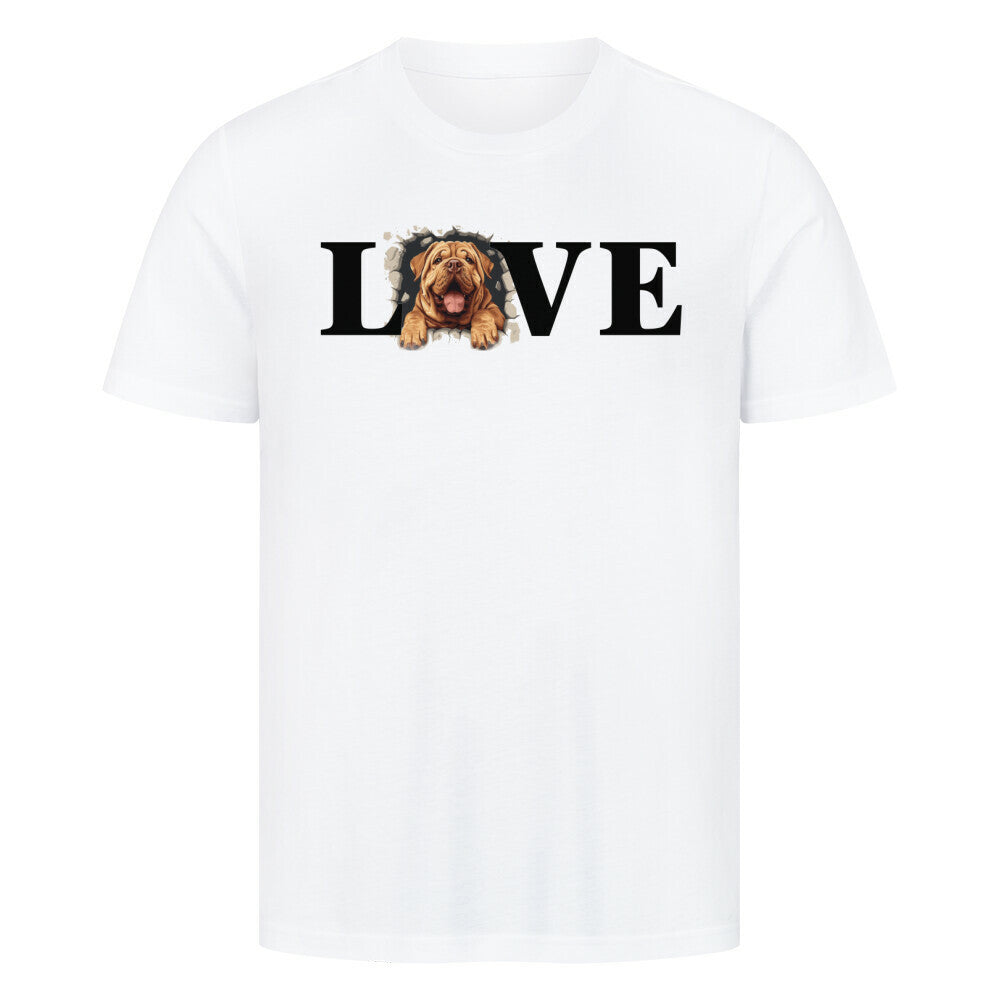Premium T-Shirt "Shar Pei LOVE" Weiß – hunde-shirt.de