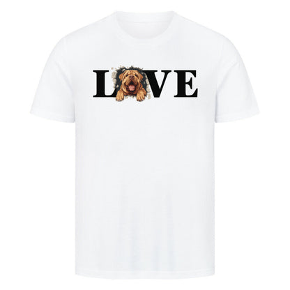 Premium T-Shirt "Shar Pei LOVE" Weiß – hunde-shirt.de