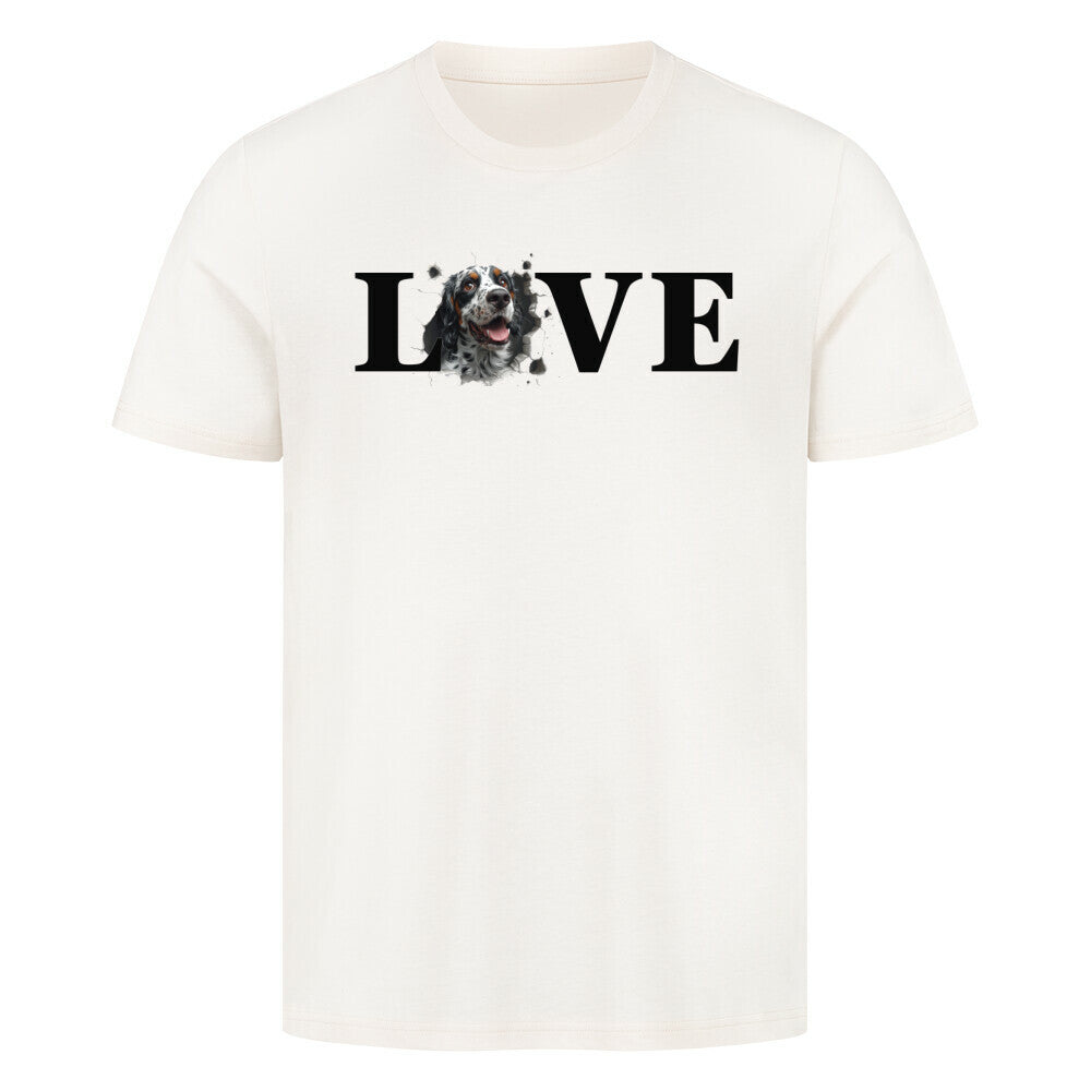 Premium T-Shirt "English Setter LOVE" Natural Raw – hunde-shirt.de