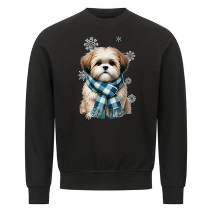 Premium Sweatshirt "Shih Tzu Winter" Schwarz – hunde-shirt.de