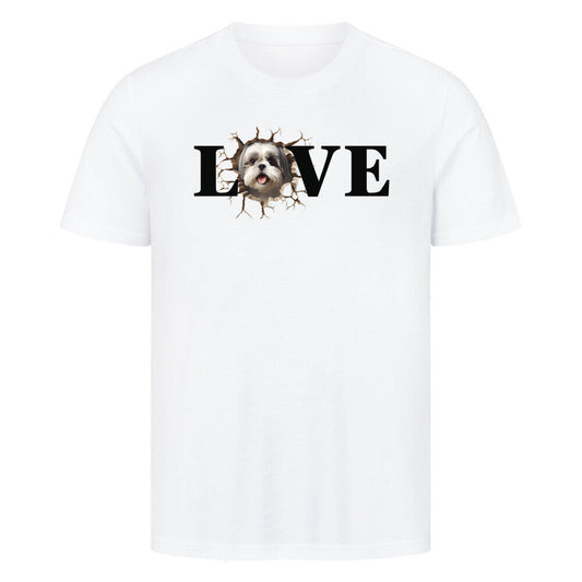 Premium T-Shirt "Shih Tzu LOVE" Weiß – hunde-shirt.de