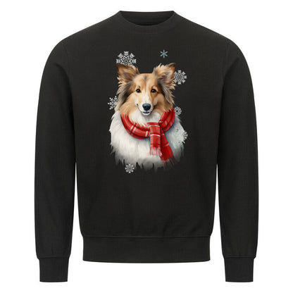 Premium Sweatshirt "Sheltie Winter" Schwarz – hunde-shirt.de