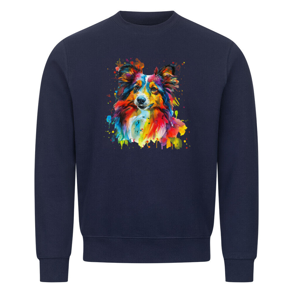 Premium Sweatshirt "Sheltie Paint" Navy Blue – hunde-shirt.de