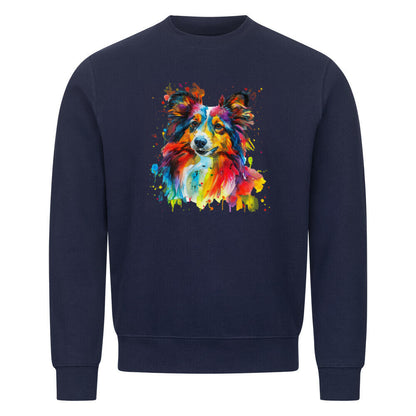 Premium Sweatshirt "Sheltie Paint" Navy Blue – hunde-shirt.de
