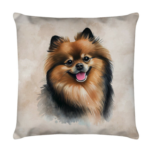 Kissen "Kleinspitz Portrait" Weiß – hunde-shirt.de