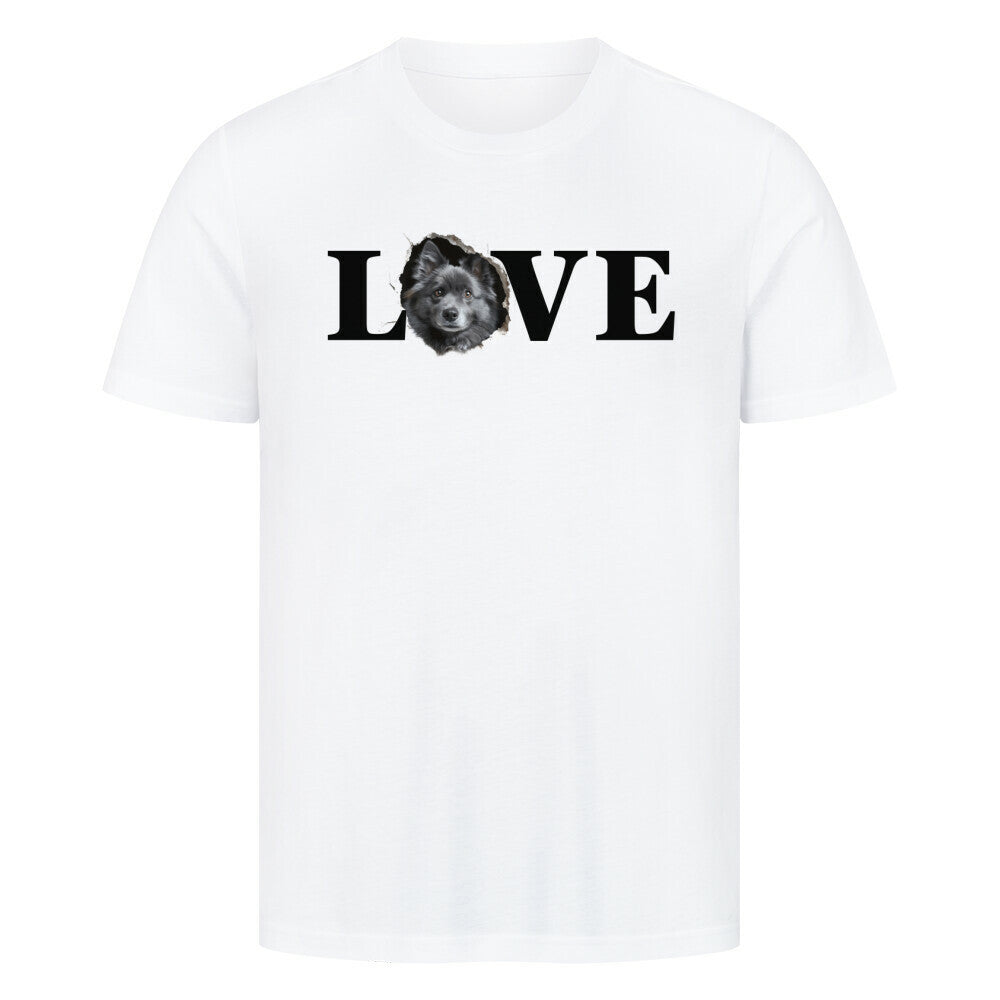 Premium T-Shirt "Wolfsspitz LOVE" Weiß – hunde-shirt.de
