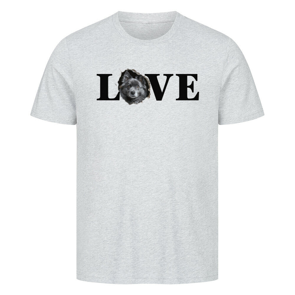 Premium T-Shirt "Wolfsspitz LOVE" Heather Grey – hunde-shirt.de