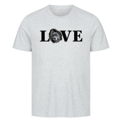 Premium T-Shirt "Wolfsspitz LOVE" Heather Grey – hunde-shirt.de