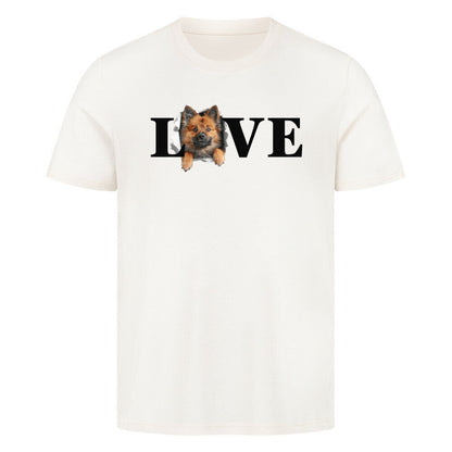 Premium T-Shirt "Mittelspitzt LOVE" Natural Raw – hunde-shirt.de