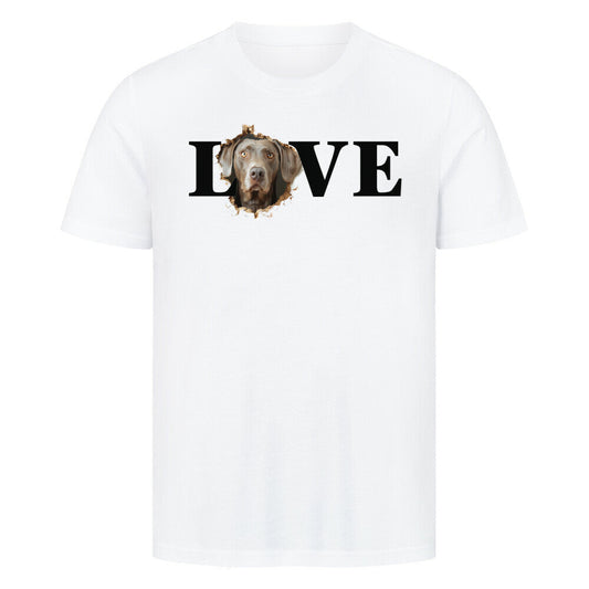 Premium T-Shirt "Weimaraner LOVE" Weiß – hunde-shirt.de