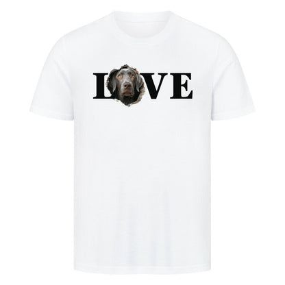 Premium T-Shirt "Weimaraner LOVE 2" Weiß – hunde-shirt.de