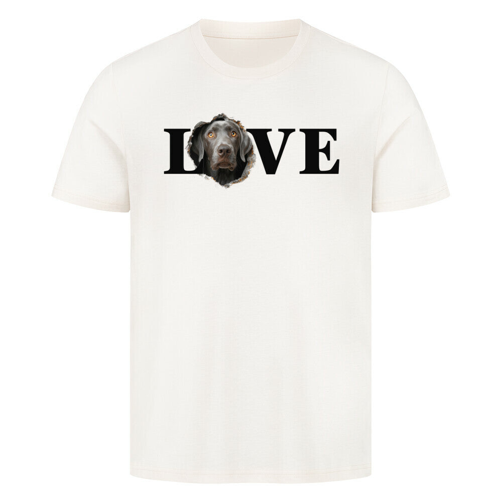 Premium T-Shirt "Weimaraner LOVE 2" Natural Raw – hunde-shirt.de