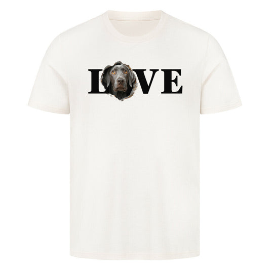 Premium T-Shirt "Weimaraner LOVE 2" Natural Raw – hunde-shirt.de