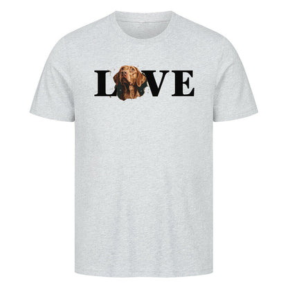 Premium T-Shirt "Vizsla LOVE" Heather Grey – hunde-shirt.de
