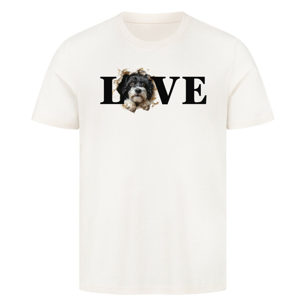 Premium T-Shirt "Tibet Terrier LOVE" Natural Raw – hunde-shirt.de
